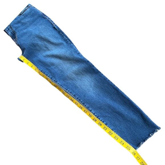 Good American Jeans Good Waist Crop High Rise Skinny Frayed Hem Womens Sz 6 28 - Picture 11 of 11